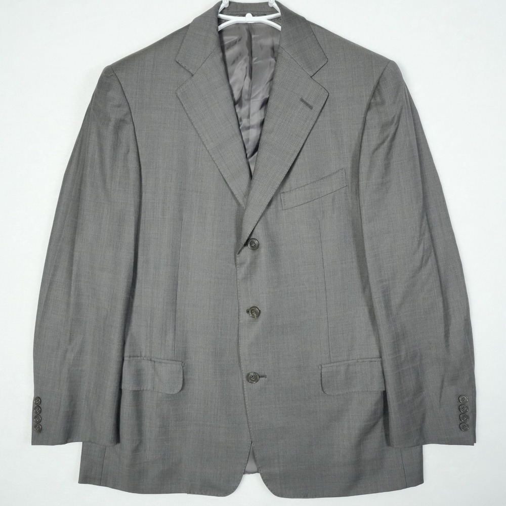 Ermenegildo Zegna Trofeo Blazer 42R Gray Check Wool Italy Made Sport Coat Jacket